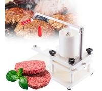 GBHJJ Kit Pressa per Hamburger, Macchina per Hamburger Commerciale, Tramoggia Grande da 1,5 kg, Materiale PE, Macchina Manuale Antiaderente per Hamburger di Manzo Maiale