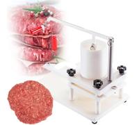 GBHJJ Macchina per Hamburger Professionale, Formatrice Manuale da 4,3 Pollici con Tramoggia da 1,5 kg, Materiale PE/Design Fisso sul Tavolo, per Ristoranti Fast Food