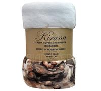 GBiancheria Coperta Matrimoniale Sherpa - Coperta Pile - Plaid Divano, Letto Super Morbida - Coperta Plaid 200x230cm Sherpa di Alta Qualità Certificata OKEO-Tex (Dis. 5 Gnomi)