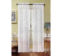 GBiancheria Coppia Tende Lorella Foglie 60x150 60x240 per Finestre e Portefinestre Pronte da Appendere (60x150cm)