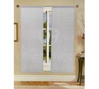 GBiancheria Coppia Tende Tinta Unita Eleganti e Versatili con effetto Lino 45x150 45x240 per Finestre e Portefinestre Pronte da Appendere (Grigio, 45x240 cm)