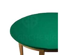 GBiancheria COPRITAVOLO MOLLETTONE PANNO GIOCO POKER COL. VERDE ROTONDO 135cm MADE IN ITALY