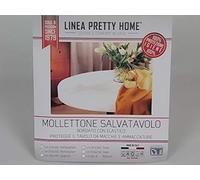 GBiancheria Mollettone Copritavolo Salvatavolo BIANCO Rettangolare Rotondo Ovale Quadrato MADE IN ITALY