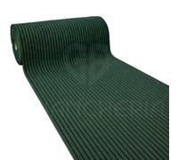 GBiancheria Passatoia Asciugapassi Antiscivolo H 100 cm - Tappeto a Righe Assorbente 1250 gr/m² - Spessore 5 mm - per Ingressi, Negozi e Ambienti ad Alto Passaggio - 5 Colori (Verde, 100x200 cm)