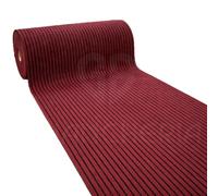 GBiancheria Passatoia Asciugapassi Antiscivolo H 100 cm - Tappeto a Righe Assorbente 1250 gr/m² - Spessore 5 mm - per Ingressi, Negozi e Ambienti ad Alto Passaggio - 5 Colori (Rosso, 100x150 cm)