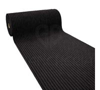 GBiancheria Rotolo Passatoia Asciugapassi 25 Metri H 100 cm - Antiscivolo 1250 gr/m² - Spessore 5 mm - per Ambienti Commerciali e Ingressi ad Alto Passaggio - 5 Colori (Nero)