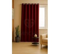 GBiancheria Tenda JASMINE Tinta Unita 140x290 cm con Anelli in Alluminio Ø4cm - Tendaggio Moderno Elegante per Soggiorno, Camera da Letto, Cucina - 1 Pannello Lavabile 100% Poliestere (Bordeaux)