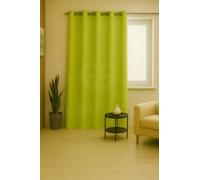 GBiancheria Tenda JASMINE Tinta Unita 140x290 cm con Anelli in Alluminio Ø4cm - Tendaggio Moderno Elegante per Soggiorno, Camera da Letto, Cucina - 1 Pannello Lavabile 100% Poliestere (Verde)