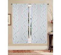 GBiancheria Tende a pannello Madrid 60 cm - coppia tende semitrasparenti in jacquard moderne ed eleganti, disponibili in vari colori, facili da lavare e subito pronte da appendere (Salvia, 60x150 cm)