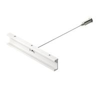 GBIS03- KIT SOSPENSIONE 1 STAFFA-CAVO ACCIAIO MT2-BLOCCACAVO SOFFITTO BIANCO