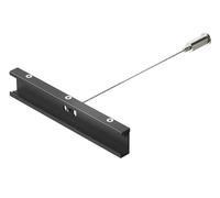 GBIS04- KIT SOSPENSIONE 1 STAFFA-CAVO ACCIAIO MT2-BLOCCACAVO SOFFITTO NERO