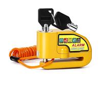 Gbivbe Bloccadisco Con Allarme 110DB per Moto, Bici, Motorino, Scooter, Moped, Vespa - Antifurto Con 1.5m Reminder Cavetto