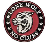 GBJUK Lone Wolf No Bike Club - Spilla smaltata in metallo per moto, Metallo