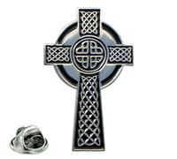 GBJUK Spilla a forma di croce celtica con chiusura a farfalla sul retro