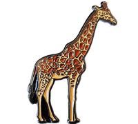 GBJUK Spilla smaltata a forma di giraffa con chiusura a farfalla sul retro, Metallo