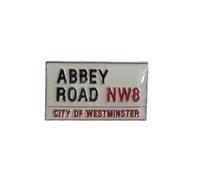GBJUK Spilla smaltata Abbey Road con chiusura a farfalla sul retro, Metallo