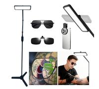 GBK Lampada da terra Tattoo Shading Pro Light con filtro CPL per ridurre i riflessi e i riflessi per tatuaggi, microblading, nail art o qualsiasi lavoro di primo piano che necessita di