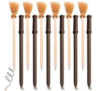 GBKDQQ 12 matite da strega: 6 matite per scopa da strega + 6 matite magiche in legno naturale multifunzionale per feste a tema magico, regali di compleanno