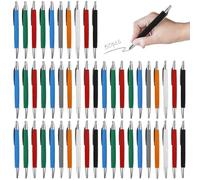 GBKDQQ 50 penne a sfera ergonomiche, Kulli antiscivolo, 8 colori, per ufficio e casa, colore blu