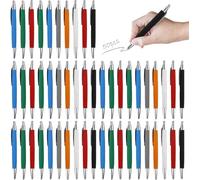 GBKDQQ 50 penne a sfera ergonomiche, Kulli antiscivolo, 8 colori, per ufficio e casa, colore blu (nero)