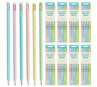 GBKDQQ 96 pezzi matite HB, set di matite grafite HB con gomma, set di matite in legno, matite grafite multicolori, matite portafortuna per scuola, ufficio, disegno, esami