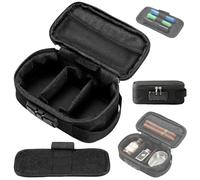 GBKDQQ Borsa antiodore con lucchetto a combinazione, impermeabile e resistente agli urti, inodore, viaggio con fodera in carbonio per viaggi, casa, in viaggio, fuori (nero)