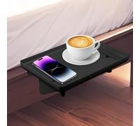 GBKDQQ Comodino sospeso, comodino per letto a castello e letto a molle, da appendere, comodino con clip, tavolino con gestione dei cavi, 32 x 23,3, nero