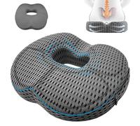 GBKDQQ Cuscino ortopedico, anti-decubito, per sedia da ufficio, per alleviare il carico ergonomico, coccige, emorroidi, fianchi, cuscino antiscivolo per divano, ufficio, auto, sedia a rotelle