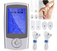 GBKDQQ Dispositivo TENS, Dispositivo di alimentazione ricaricabile contro il dolore con 24 programmi di allenamento e 2 canali, dispositivo per la terapia del dolore, dispositivo EMS per il