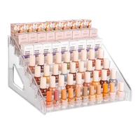 GBKDQQ Organizer acrilico a 7 strati - 84 bottiglie, supporto in materiale PS trasparente acrilico smalto organizer per oli essenziali, occhiali da sole e trucco