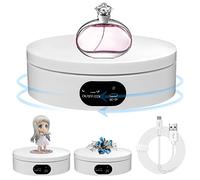 GBKDQQ Piatto girevole elettrico, supporto girevole per presentazione girevole a 360 gradi, per prodotti fotografici, gioielli, orologi, modelli 3D e oggetti da collezione