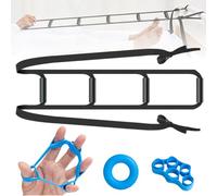 GBKDQQ Scaletta da letto regolabile per alzare il letto, scaletta con attrezzo per le dita per anziani, malati, disabili (con anello blu + manicotto in silicone)