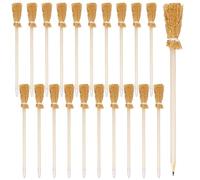 GBKDQQ Set di 20 matite per scopa da strega, matita in legno, manico per scopa multifunzionale, matite in legno, per feste di compleanno magiche, ricompensa scolastica, decorazione di Halloween
