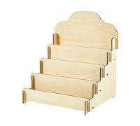 GBKDQQ Supporto per carte di credito, in legno, con supporto per display a 4 ripiani, supporto per presentazioni, supporto per biglietti di auguri, supporto per biglietti da visita autoinstallante