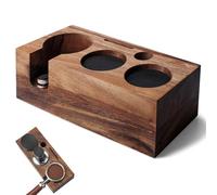 GBKDQQ Tamper station da 58 mm, in legno di noce, accessorio per barista e macchina espresso, stazione di tamponamento per Espreso accessori con cuscino in silicone, regolabile