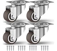 GBL Ruote per Carrello - Set di 4 Ruote per Mobili Piroettanti - Ø 25 mm - Rotelle Girevoli - Ruota Carrello Antigraffio e Silenziose - Capacità di Carico 40 kg