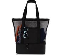 GBMITING Borsa Mare Donna Borsa da spiaggia grande picnic con doppio strato di conservazione del calore, in rete trasparente ad alta capacità for donne
