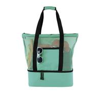 GBMITING Borsa Mare Donna Borsa da spiaggia grande picnic con doppio strato di conservazione del calore, in rete trasparente ad alta capacità for donne