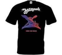 GBOZRNAJ Whitesnake Here I Go Again t-Shirt Black Hard Black