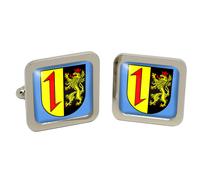 GBP Gemelli Da Polso Quadrati Mannheim Germany In Scatola Cromata