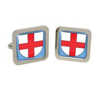 GBP Gemelli Da Polso Square In Chrome In Scatola
