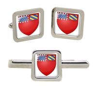 GBP Gemelli Quadrati Dijon (Francia) Set Gemelli E Fermacravatta
