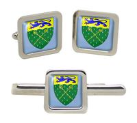 GBP Gemelli Quadrati Wrexham (Wales) E Set Fermacravatta