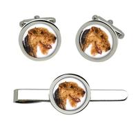 GBP Gemelli Welsh Terrier E Fermaglio Cravatta Set