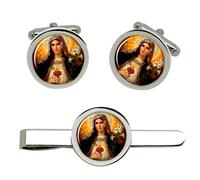 GBP Icona Sacro Cuore Di Gesù Gemelli E Fermacravatta Set