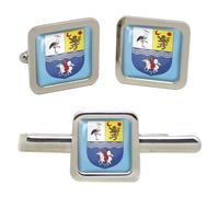 GBP Set Gemelli Quadrati Insieme Gemelli E Fermaglio Cravatta