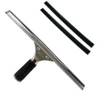 GBPro Lavavetri professionale in acciaio inox 35 cm + lama in gomma di alta qualità tagliata a macchina x 2