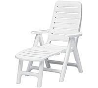 GBSHOP Poltrona/Sedia Premiere Bianca con poggiapiedi Grand Soleil