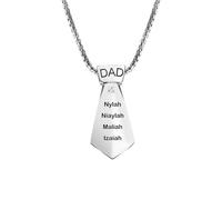 GBTROEY Collana con nome personalizzato per uomini - Collana con nomi incisi su misura 1-4, catena regolabile in acciaio inossidabile, regalo per lui per l'anniversario e la relazione