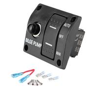 GbwePBqxm Pannello interruttori per Pompe di sentina a 3 Vie Pannello di Controllo per Pompe di sentina 12V 24V con indicatore LED Interruttore 15A Integrato